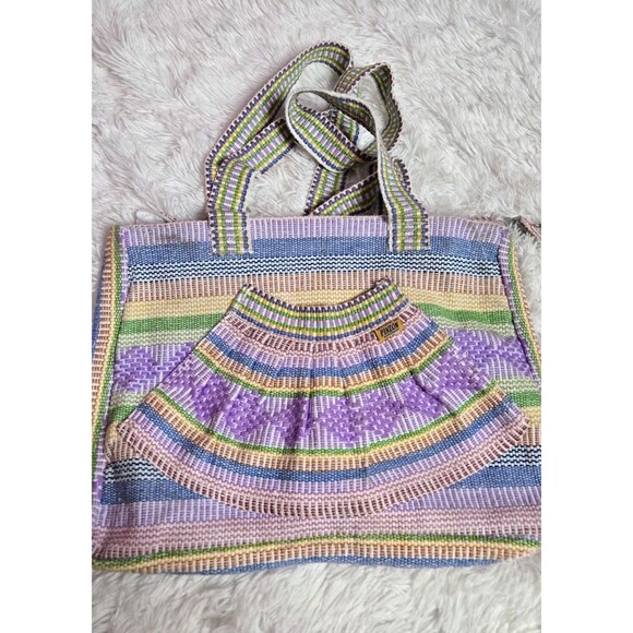 Pinzon Mexico Woven Multicolor Boho Hippie Shoulder Bag Purse 16x11x2 - Picture 7 of 7